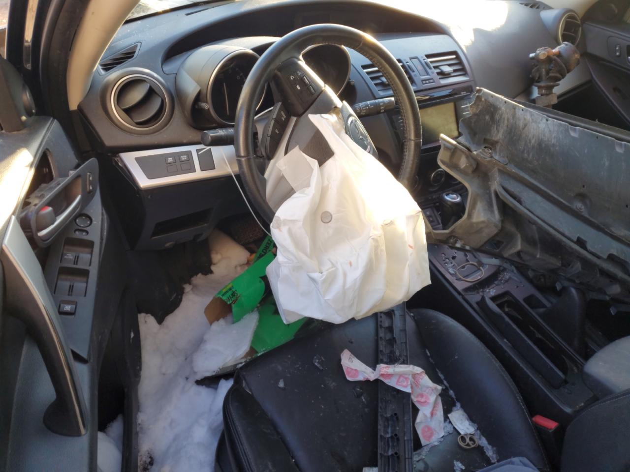 2013 Mazda 3 VIN JM1BL1M7XD1730527 Copart auction photo, front end / side damage thumbnail 8