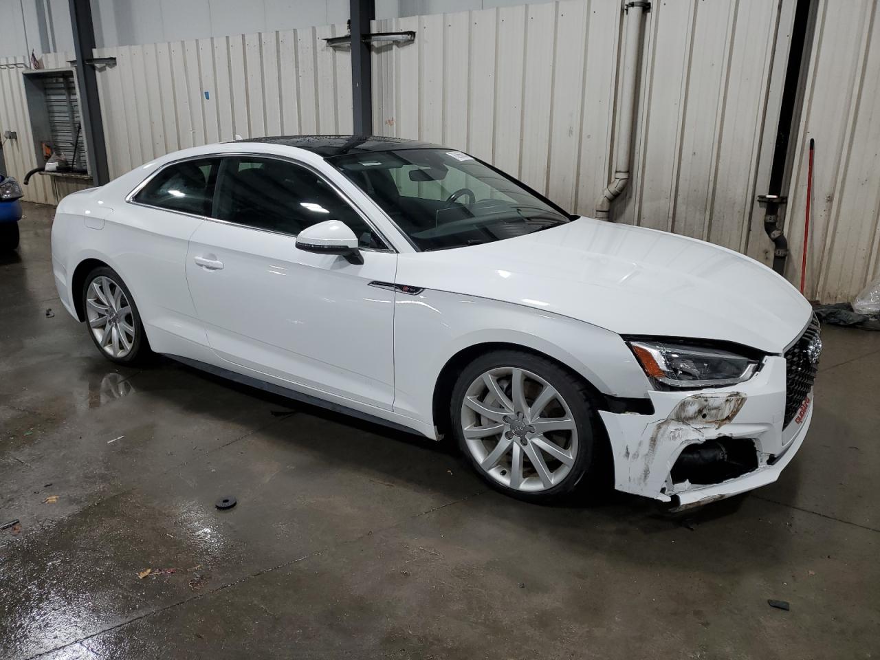 2018 Audi A5 VIN WAUTNAF58JA001459 Copart auction photo, front end damage thumbnail 4