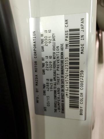 2016 Mazda 6 VIN JM1GJ1V57G1423555 Copart auction photo, front end damage thumbnail 13