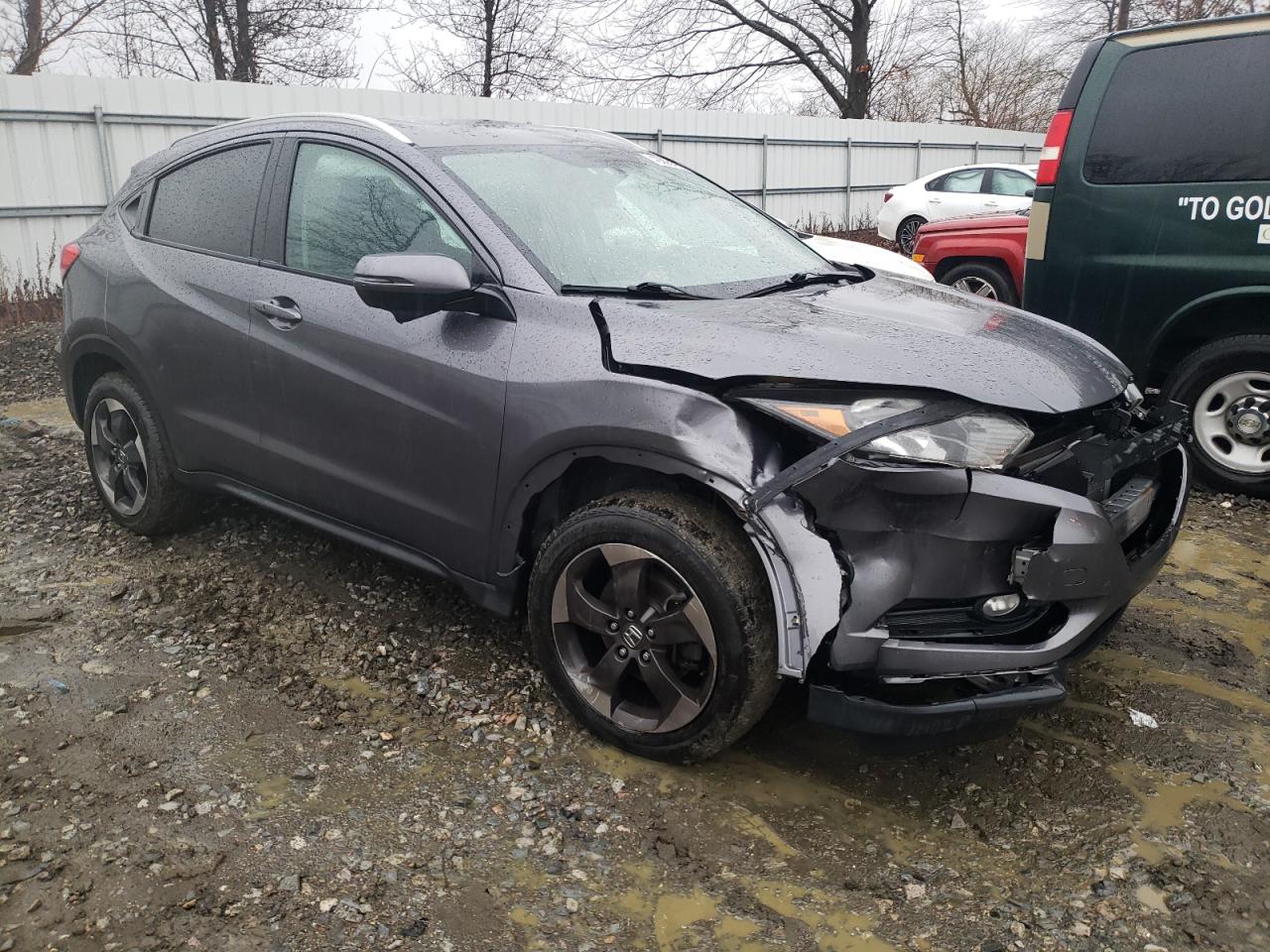 2018 Honda HR-V VIN 3CZRU6H76JM722551 Copart auction photo, front end damage thumbnail 4