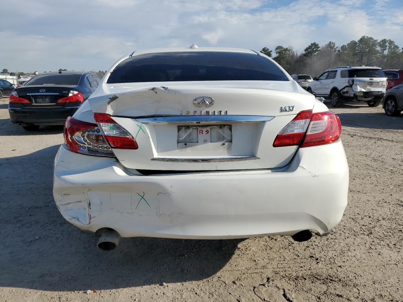 2011 Infiniti M VIN JN1BY1AP4BM322206 Copart auction photo, rear end / front end damage thumbnail 6