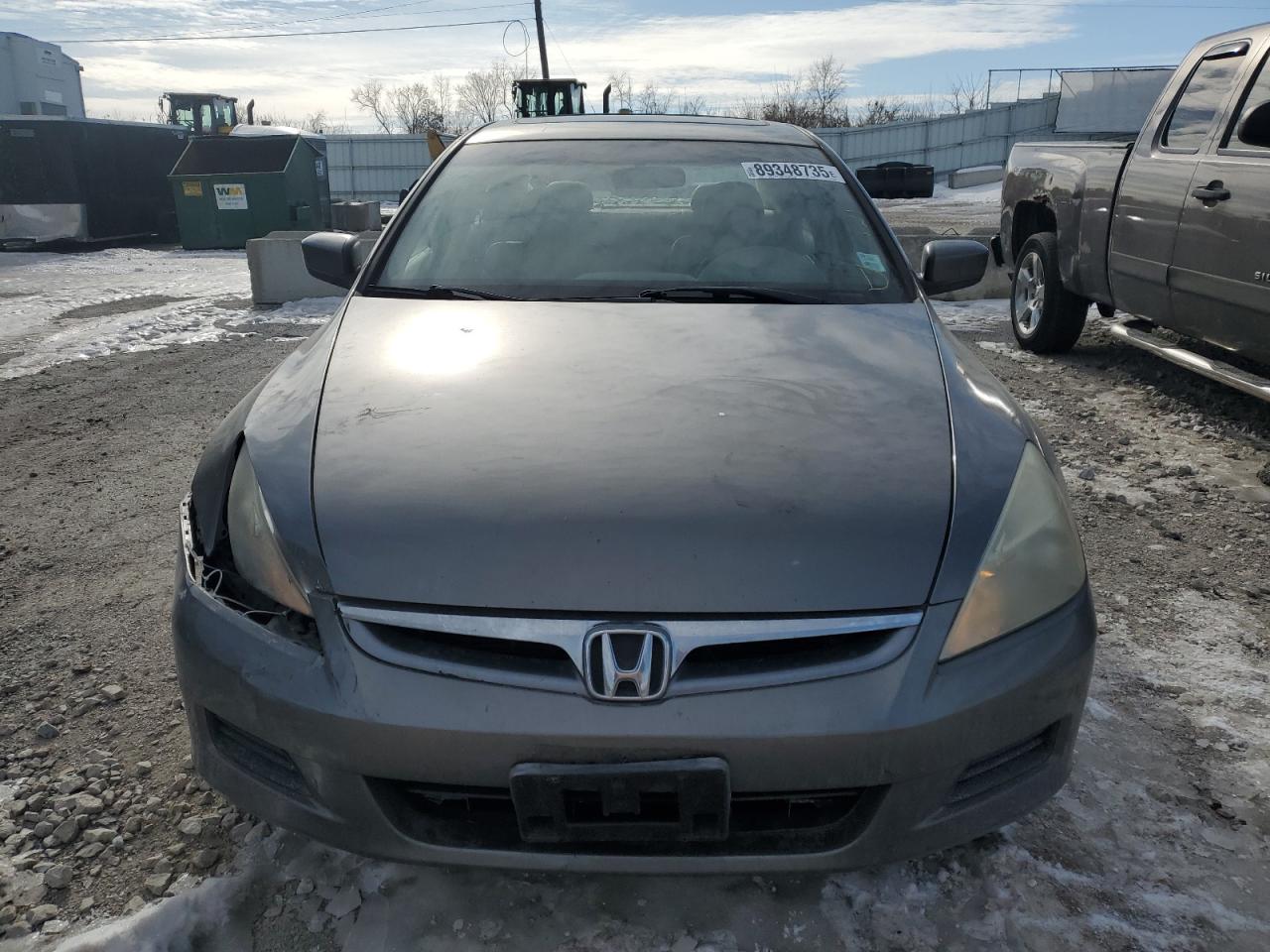 2006 Honda Accord VIN 1HGCM66526A043749 Copart auction photo, top/roof / front end damage thumbnail 5