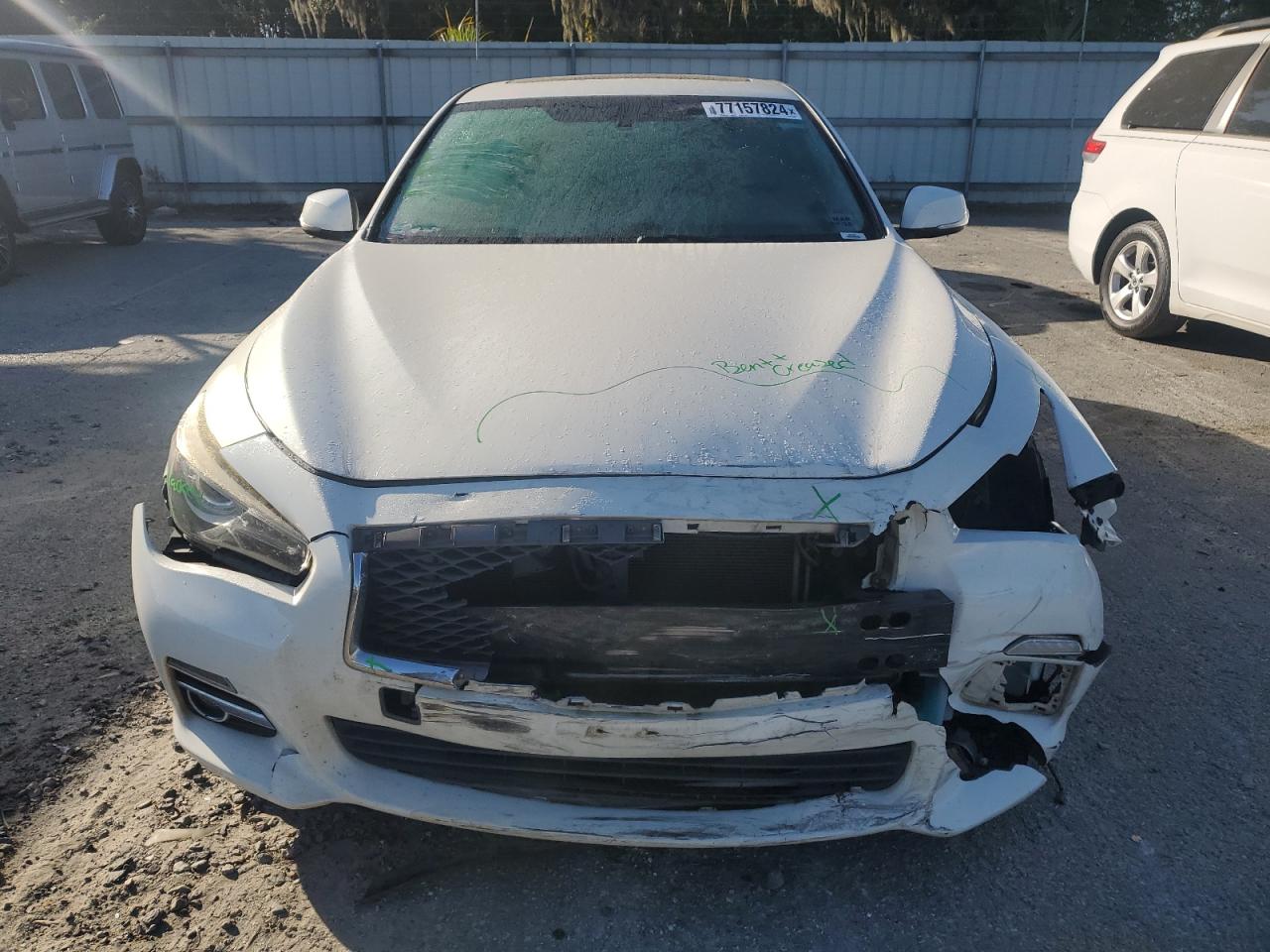 2015 Infiniti Q50 VIN JN1BV7AR1FM415235 Copart auction photo, front end damage thumbnail 5