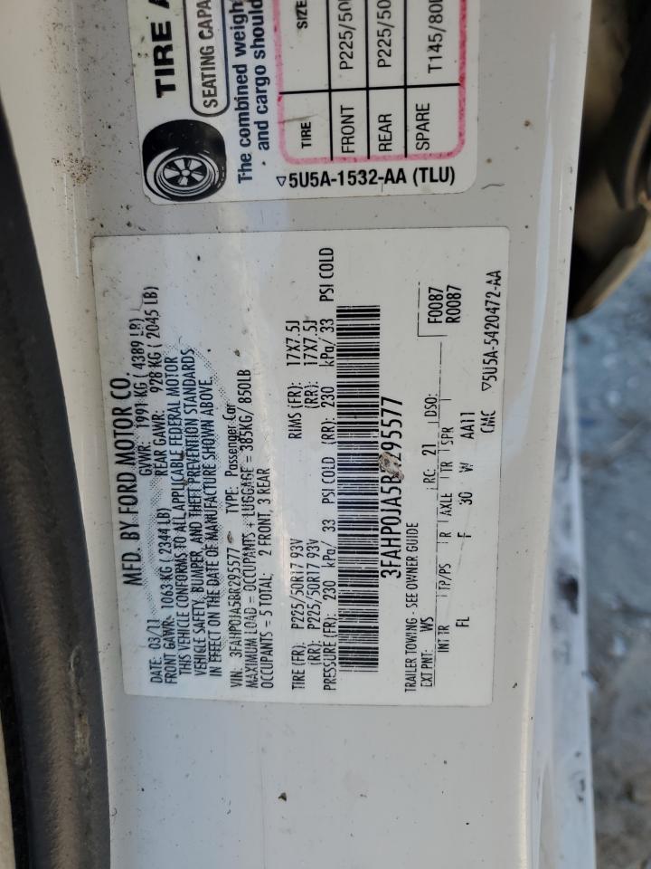 2011 Ford Fusion VIN 3FAHP0JA5BR295577 Copart auction photo, front end damage thumbnail 12