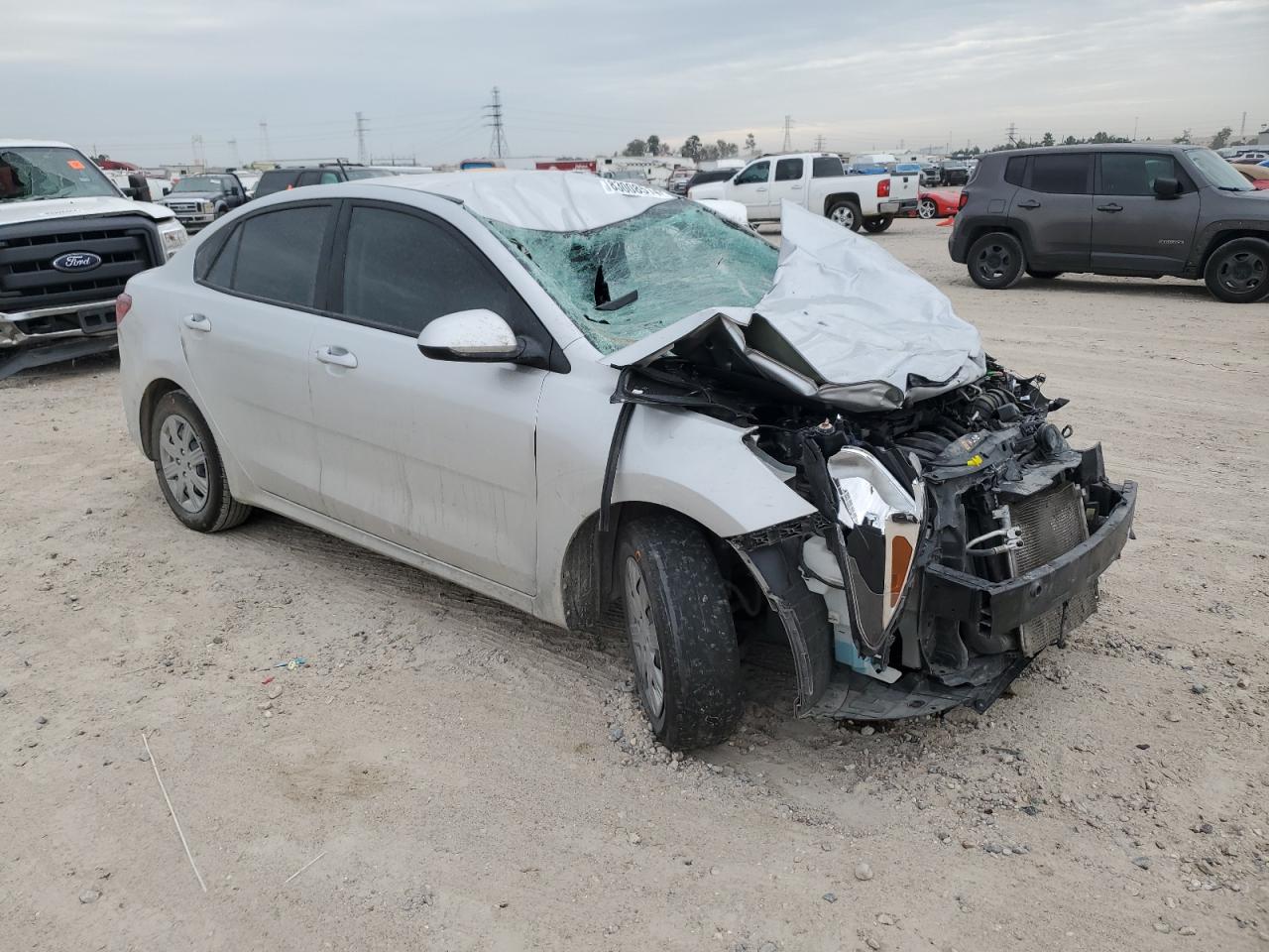2023 KIA Rio VIN 3KPA24AD5PE619007 Copart auction photo, all over damage thumbnail 4