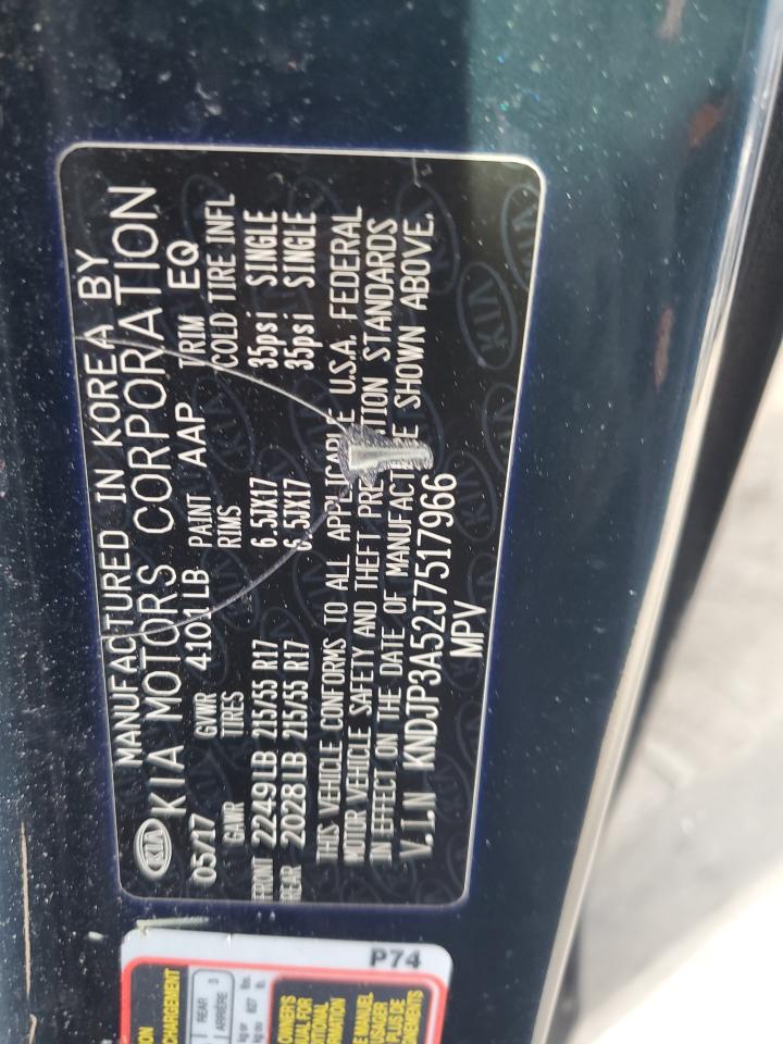 2018 KIA Soul VIN KNDJP3A52J7517966 Copart auction photo, mechanical / front end damage thumbnail 14