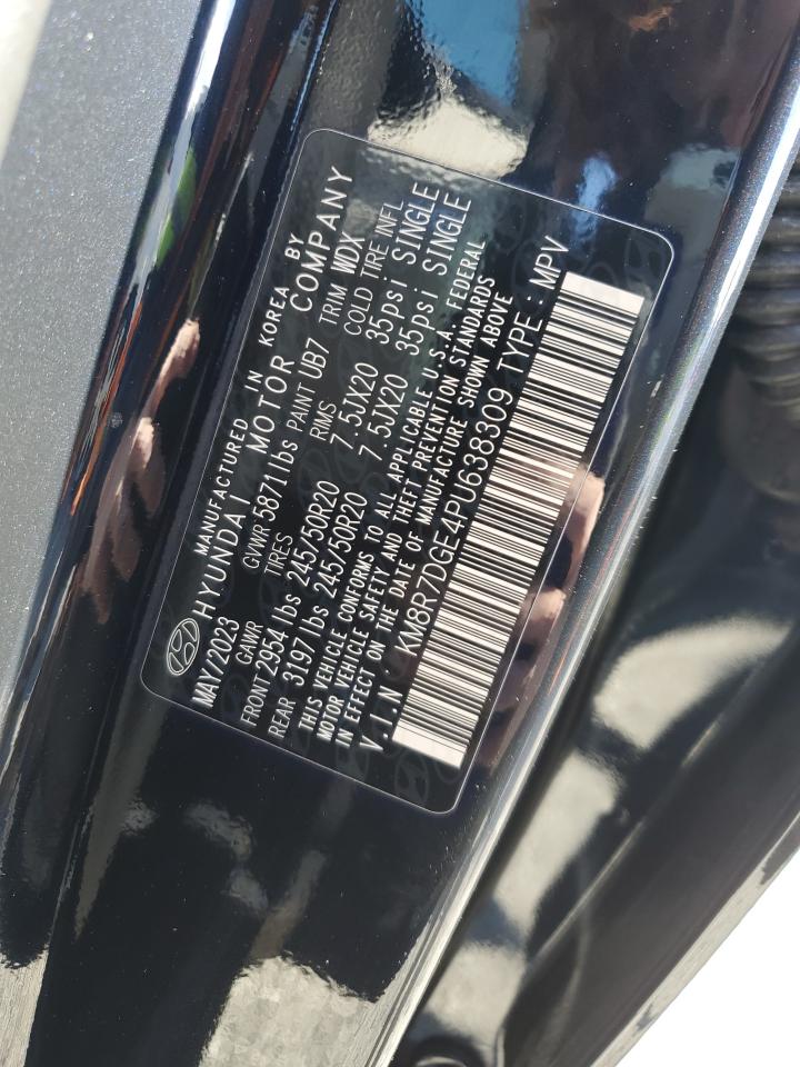 2023 Hyundai Palisade VIN KM8R7DGE4PU638309 Copart auction photo, front end damage thumbnail 13