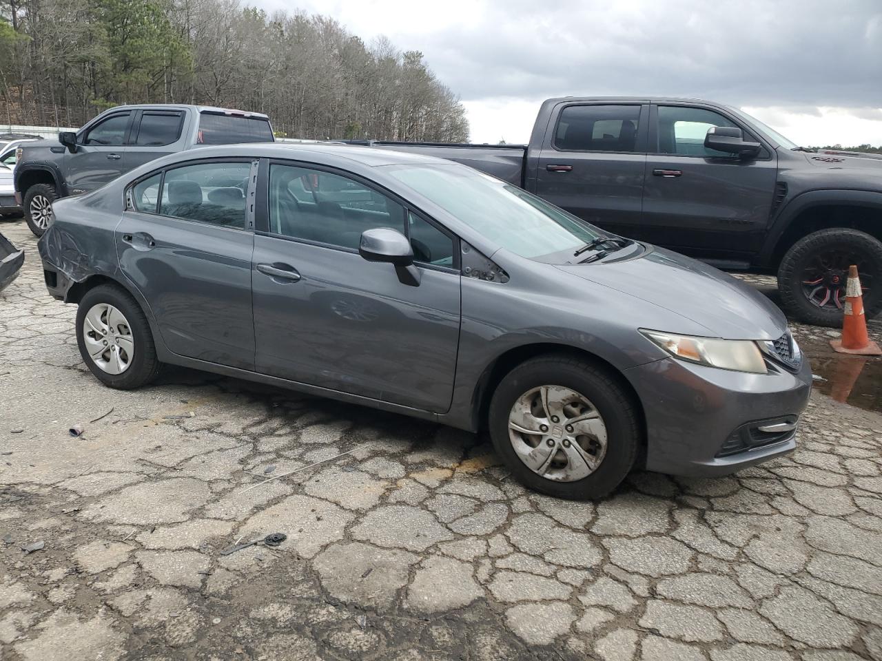2013 Honda Civic VIN 19XFB2F50DE093506 Copart auction photo, rear end damage thumbnail 4