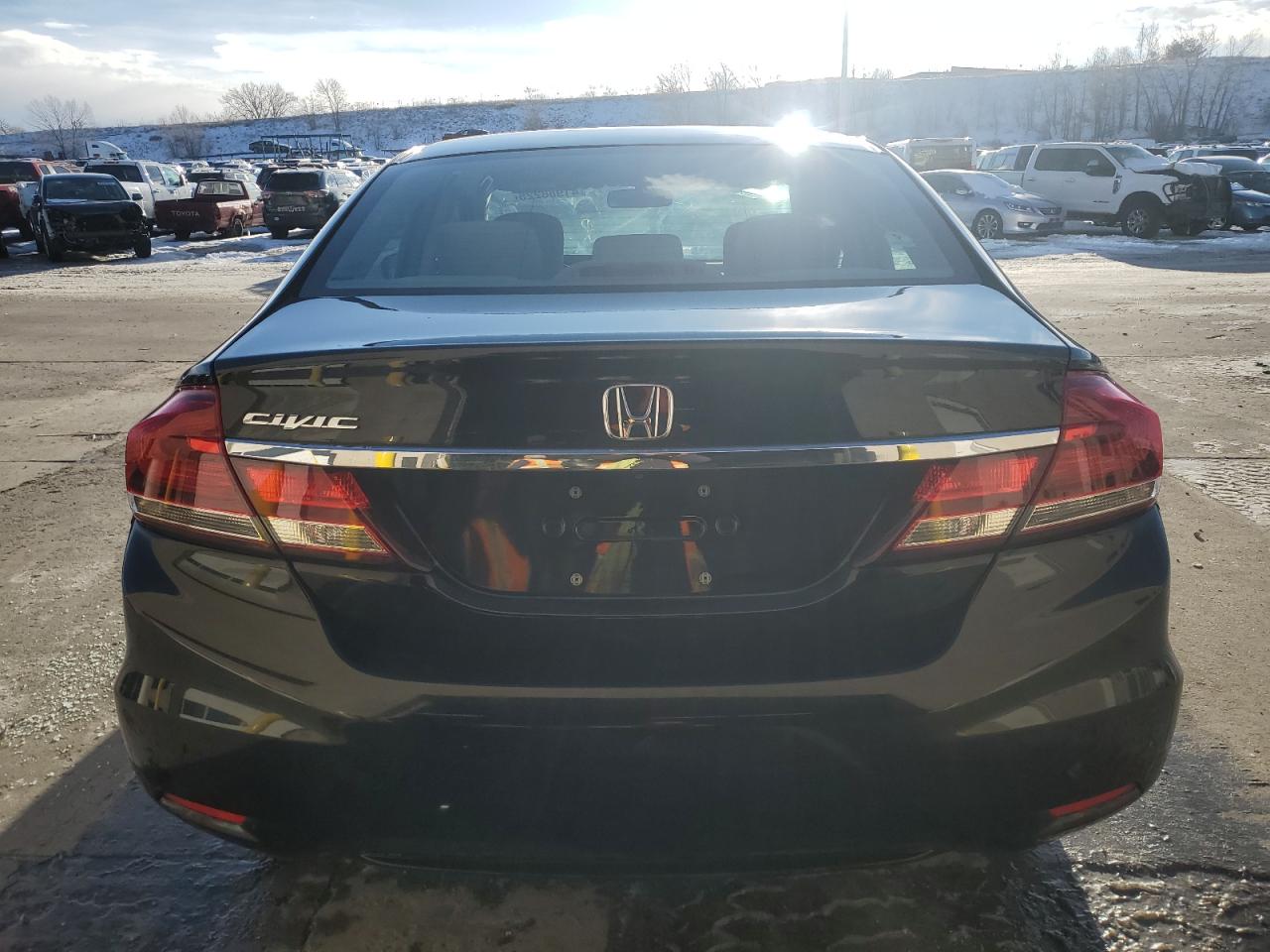 2015 Honda Civic VIN 2HGFB2F57FH549400 Copart auction photo, side / front end damage thumbnail 6