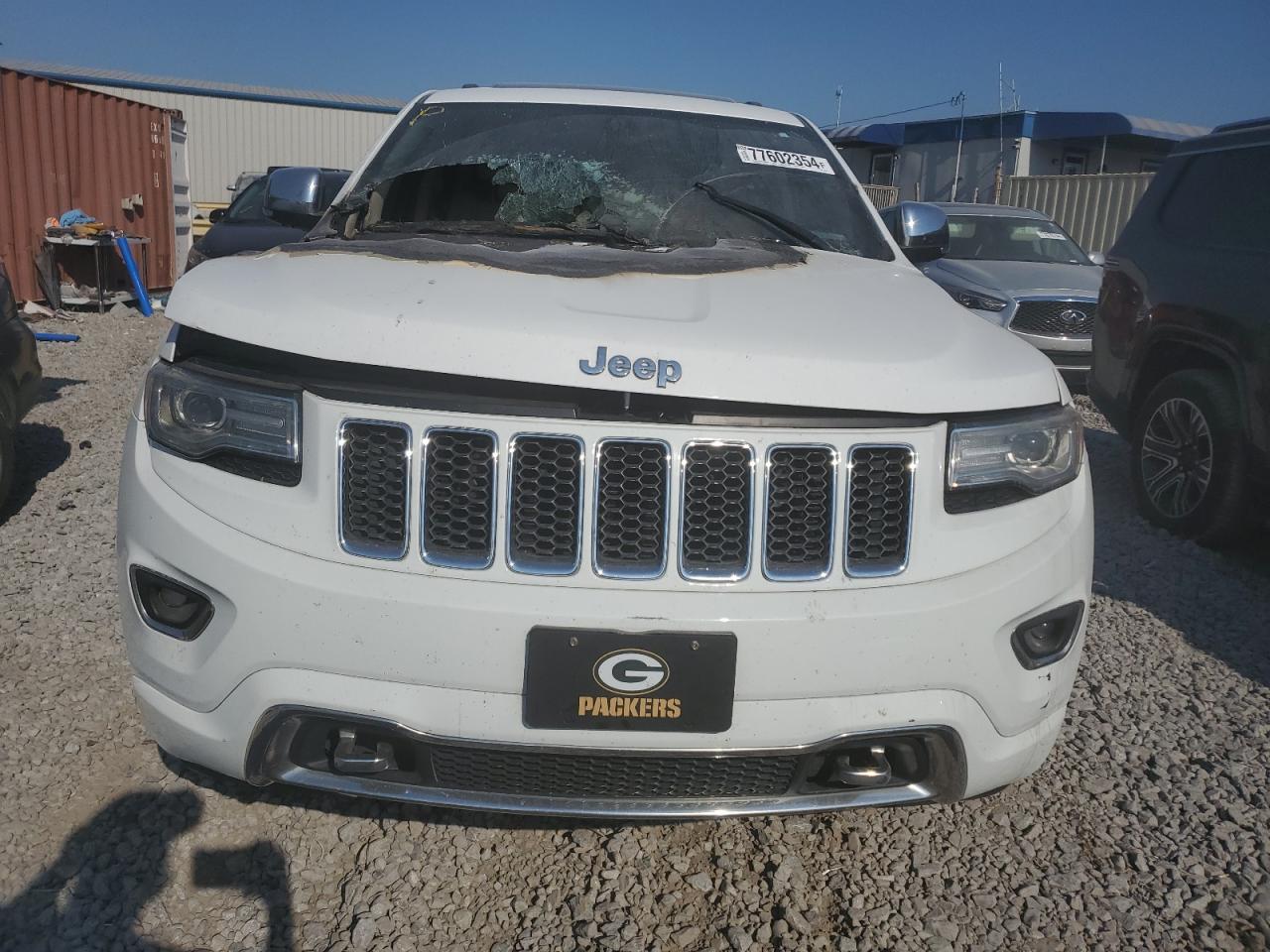 2014 Jeep Grand Cherokee VIN 1C4RJECG5EC536782 Copart auction photo, burn damage thumbnail 5