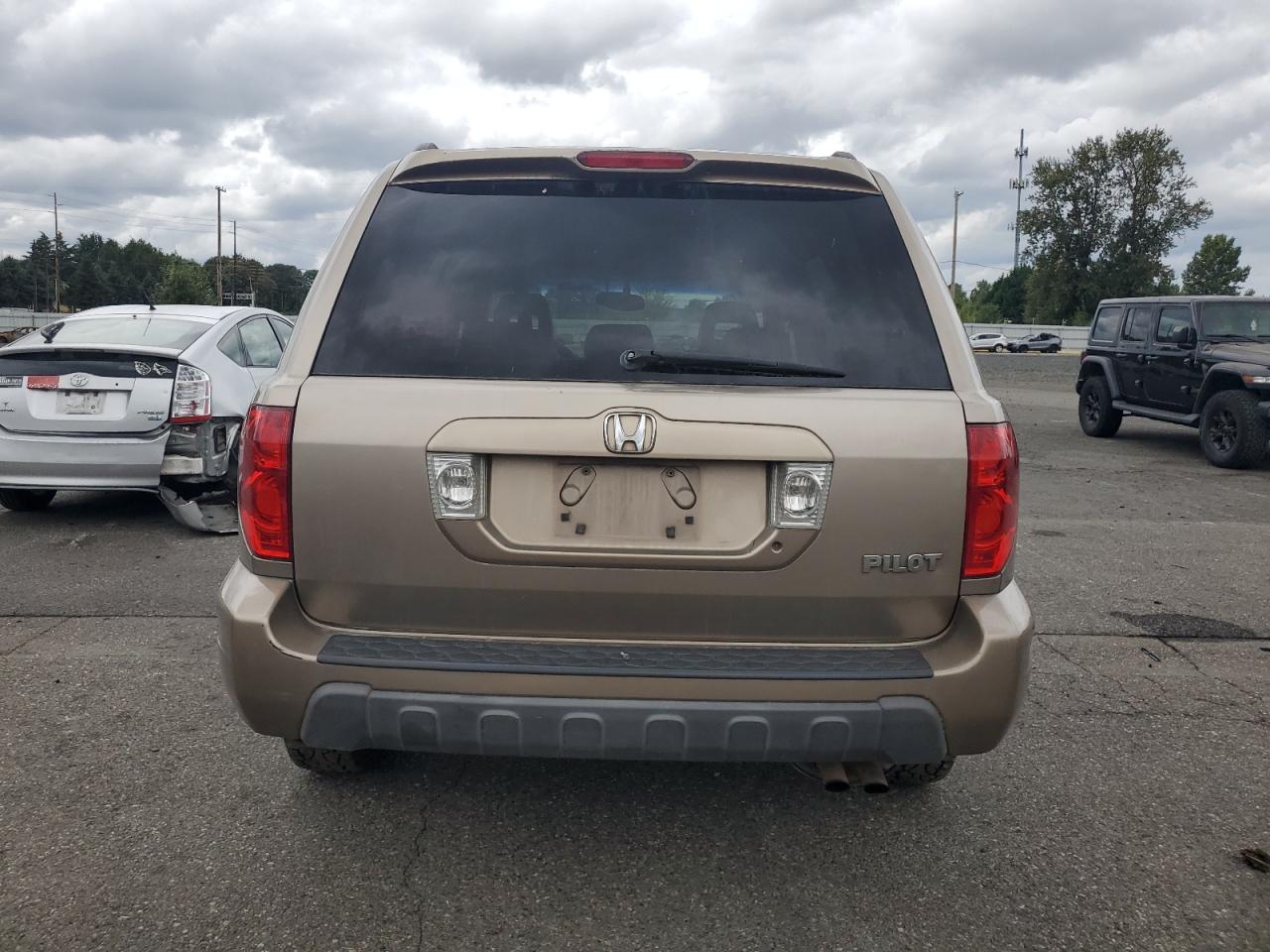 2004 Honda Pilot VIN 2HKYF18574H583618 Copart auction photo, front end / side damage thumbnail 6