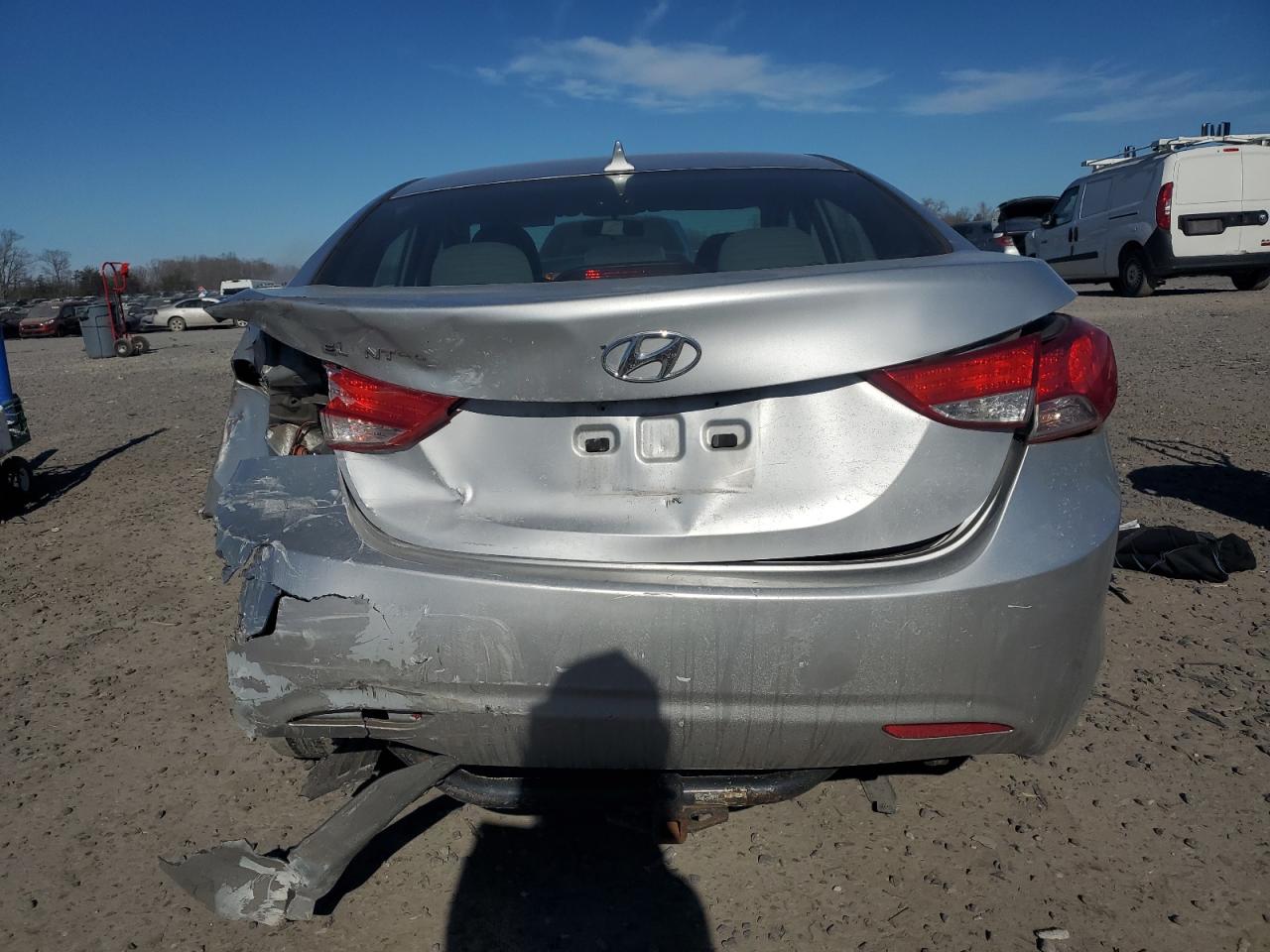 2013 Hyundai Elantra VIN 5NPDH4AE3DH317890 Copart auction photo, rear end damage thumbnail 6