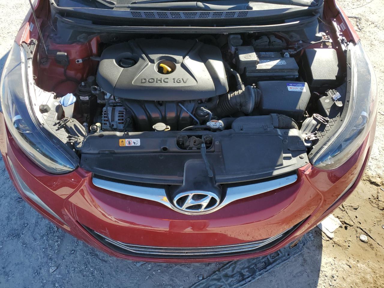 2015 Hyundai Elantra VIN KMHDH4AE4FU327655 Copart auction photo, side damage thumbnail 11