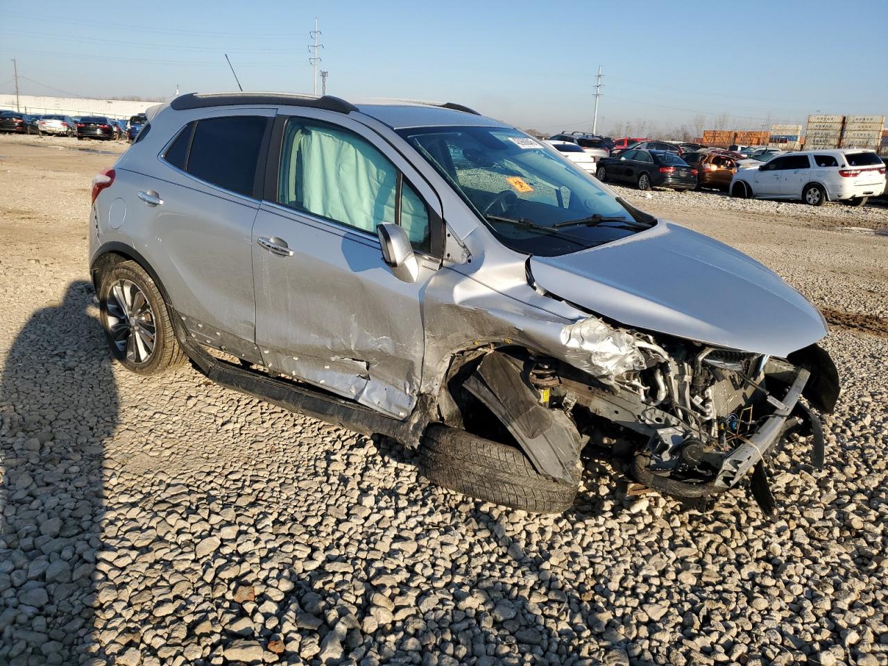 2020 Buick Encore VIN KL4CJASB4LB015005 Copart auction photo, front end / side damage thumbnail 4