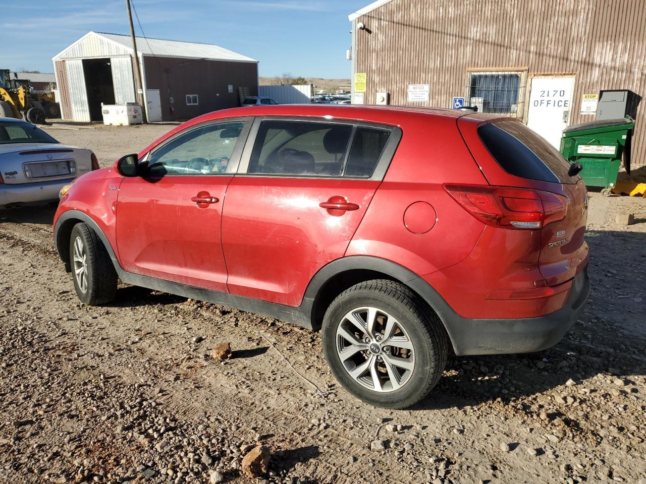2015 KIA Sportage VIN KNDPBCAC4F7701563 Copart auction photo, front end / hail damage thumbnail 2