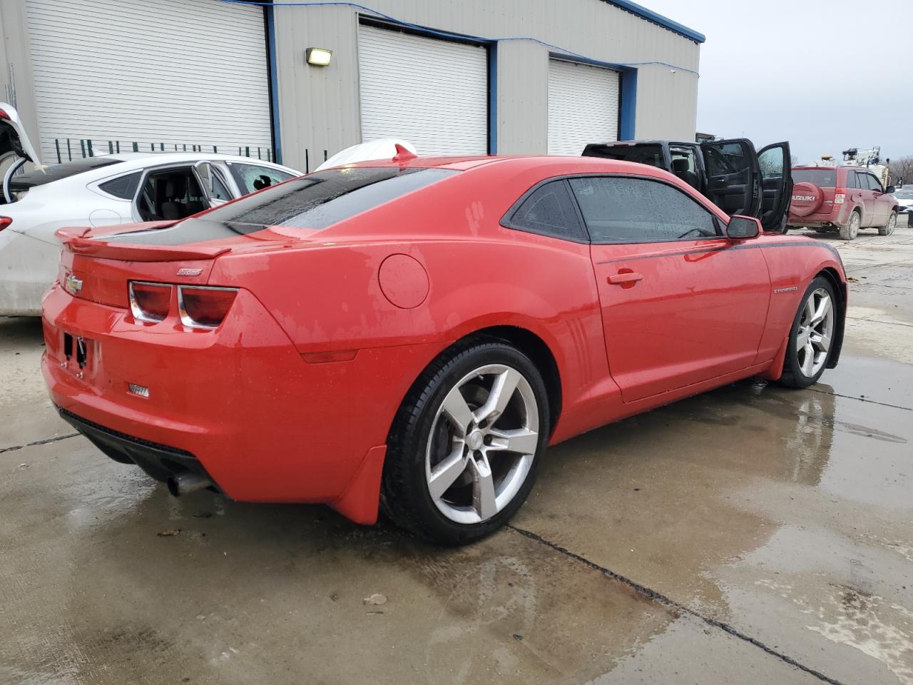 2013 Chevrolet Camaro VIN 2G1FK1EJ0D9184856 Copart auction photo, side / front end damage thumbnail 3