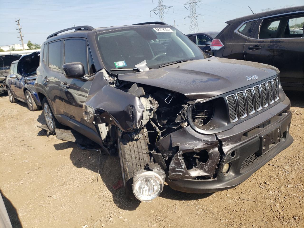 2020 Jeep Renegade VIN ZACNJABB3LPL34493 Copart auction photo, front end / undercarriage damage thumbnail 4
