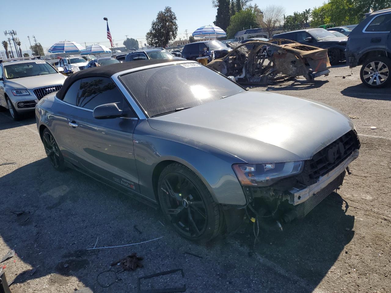 2013 Audi A5 VIN WAUCFAFH4DN008039 Copart auction photo, front end damage thumbnail 4