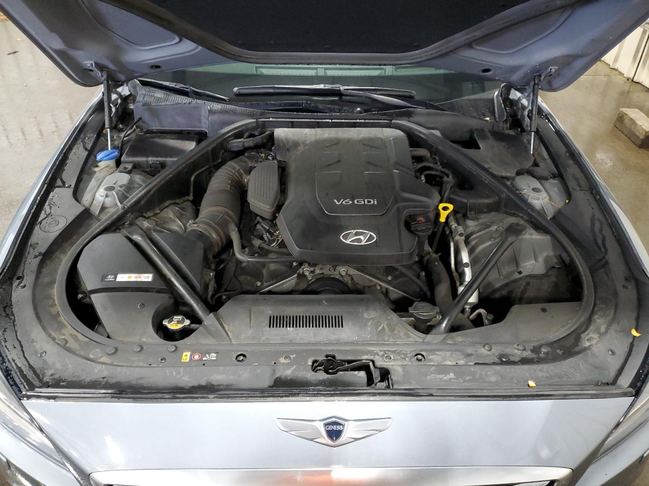 2015 Hyundai Genesis VIN KMHGN4JE1FU091746 Copart auction photo, side damage thumbnail 13