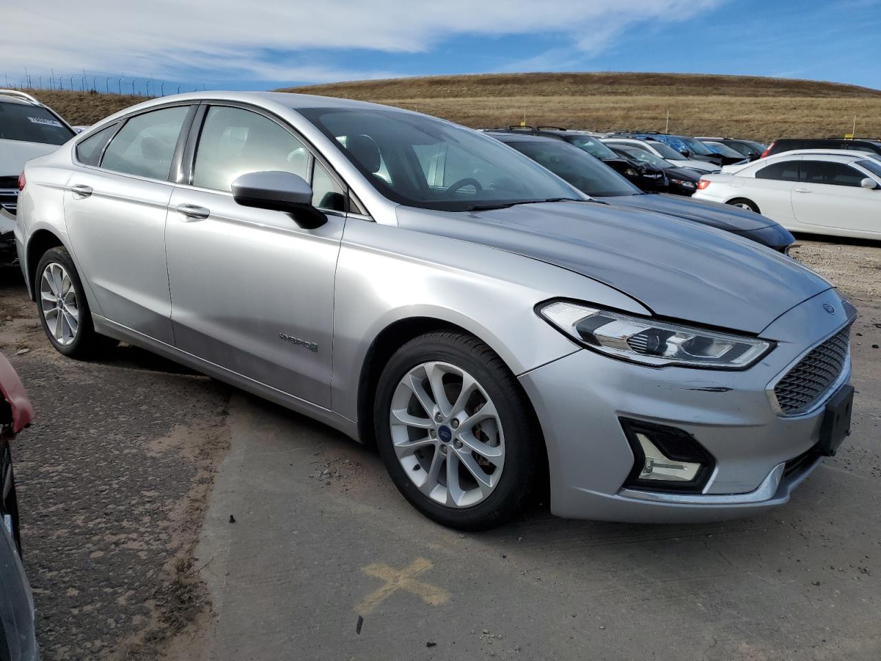 2019 Ford Fusion VIN 3FA6P0LUXKR119140 Copart auction photo, side damage thumbnail 4