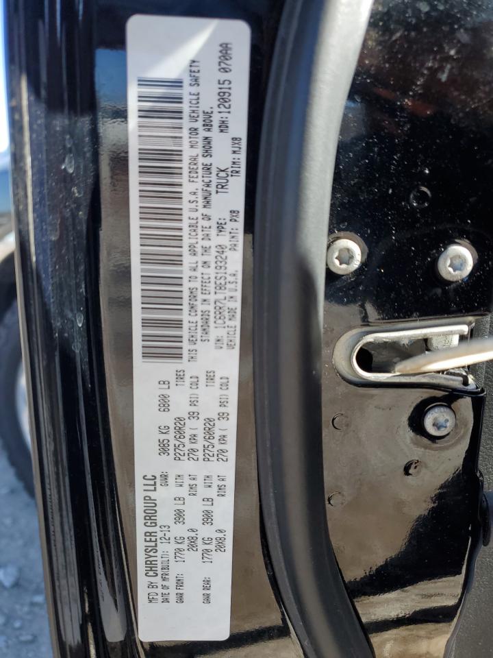2014 RAM 1500 VIN 1C6RR7LT8ES193240 Copart auction photo, rear end / minor dent/scratches damage thumbnail 12