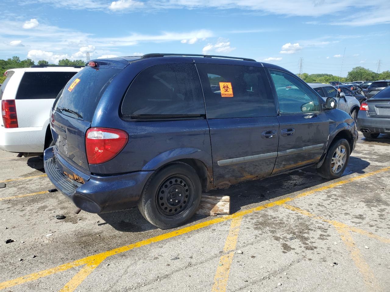 2006 Dodge Caravan VIN 1D4GP45R96B744981 Copart auction photo, all over damage thumbnail 3