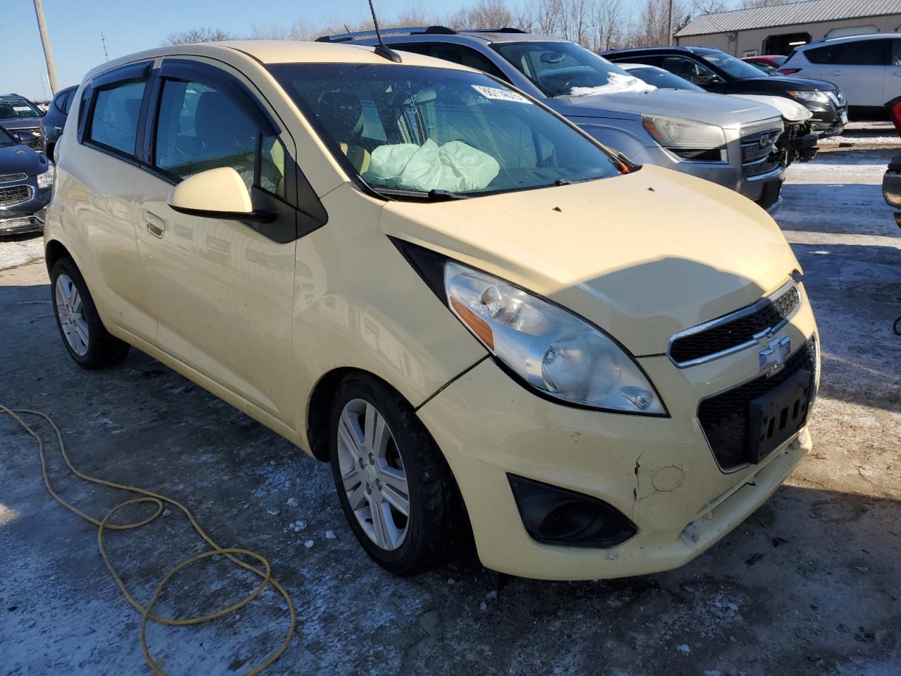 2014 Chevrolet Spark VIN KL8CB6S90EC548083 Copart auction photo, front end / side damage thumbnail 4