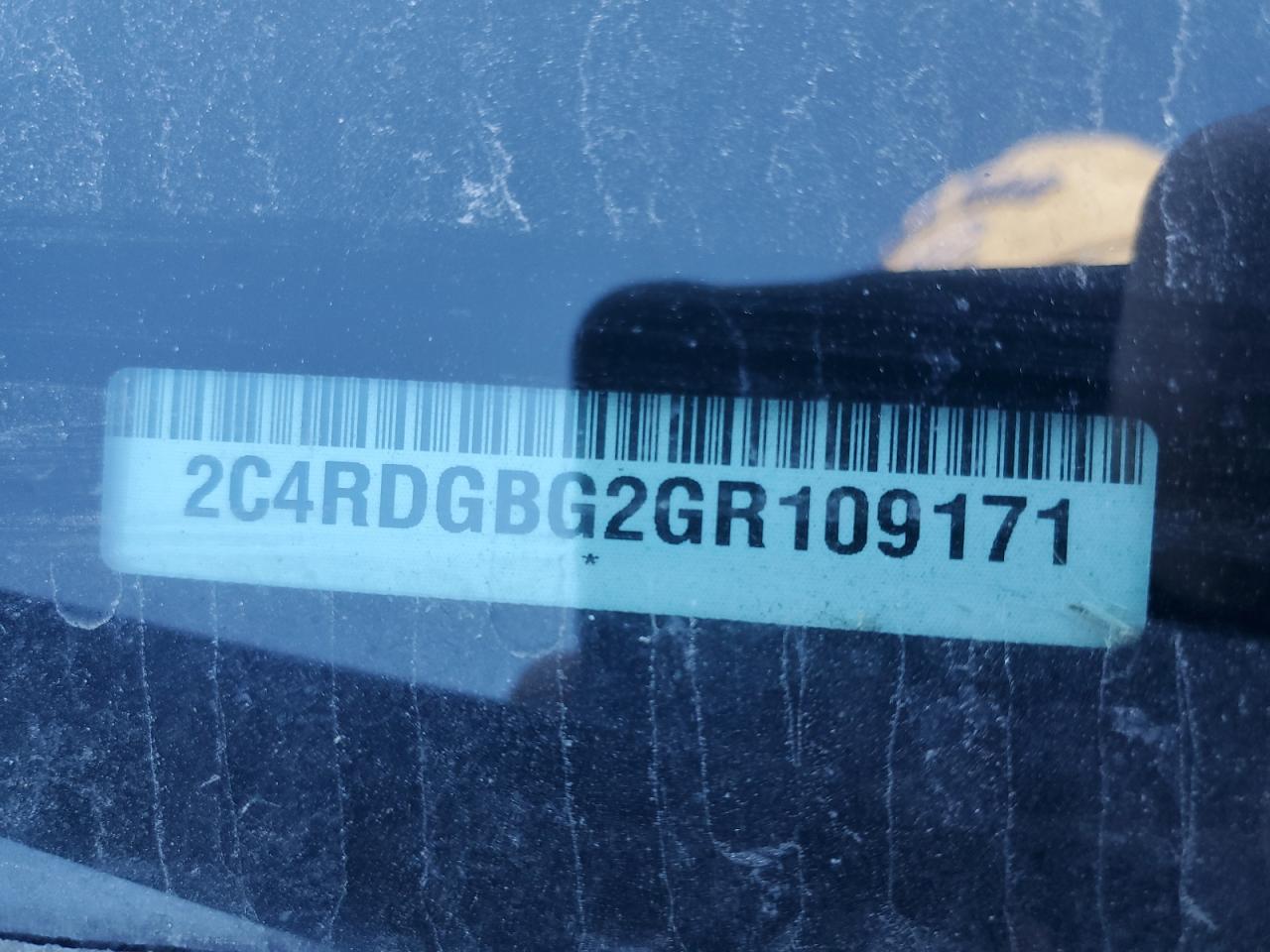 2016 Dodge Caravan VIN 2C4RDGBG2GR109171 Copart auction photo, side damage thumbnail 15
