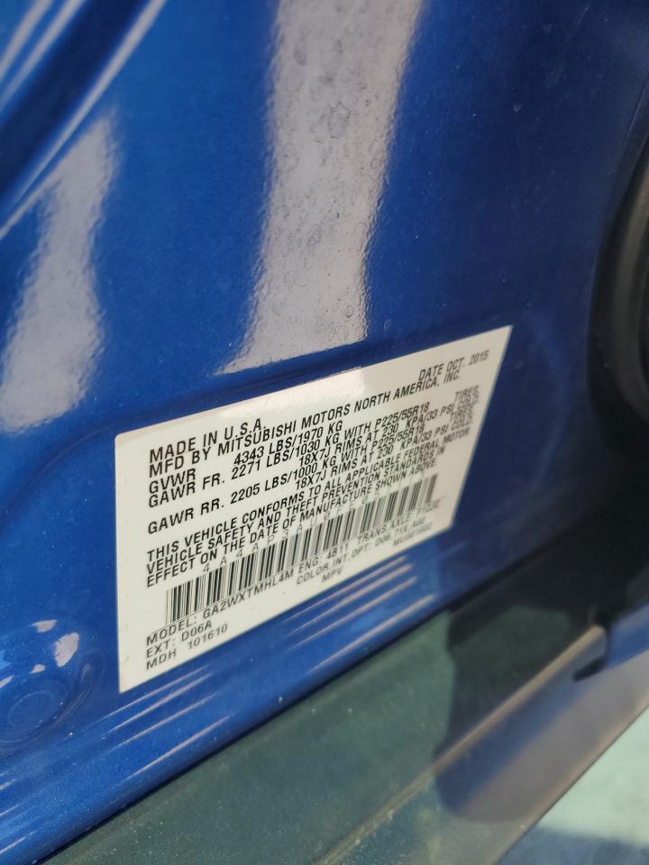 2015 Mitsubishi Outlander VIN 4A4AP3AU0FE057113 Copart auction photo, water/flood / minor dent/scratches damage thumbnail 14