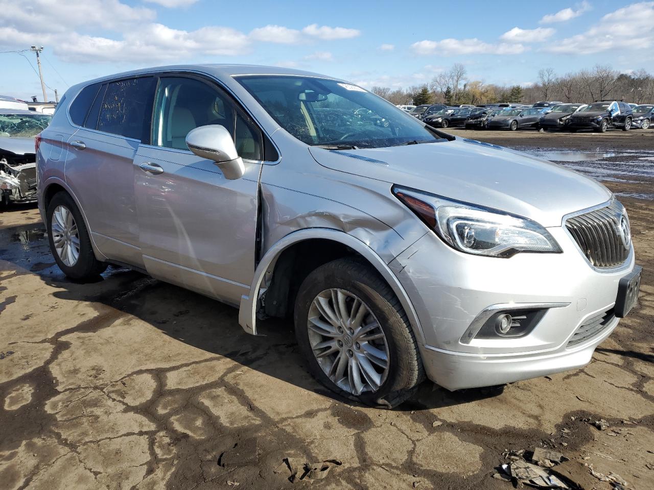 2017 Buick Envision VIN LRBFXASA5HD193346 Copart auction photo, front end / side damage thumbnail 4