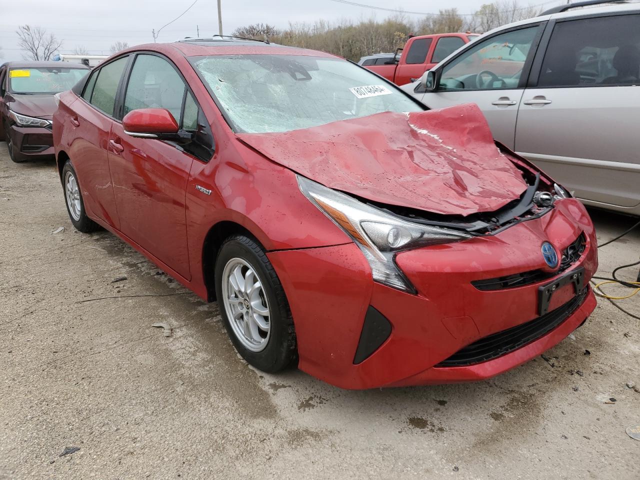 2016 Toyota Prius VIN JTDKARFU3G3521937 Copart auction photo, front end damage thumbnail 4