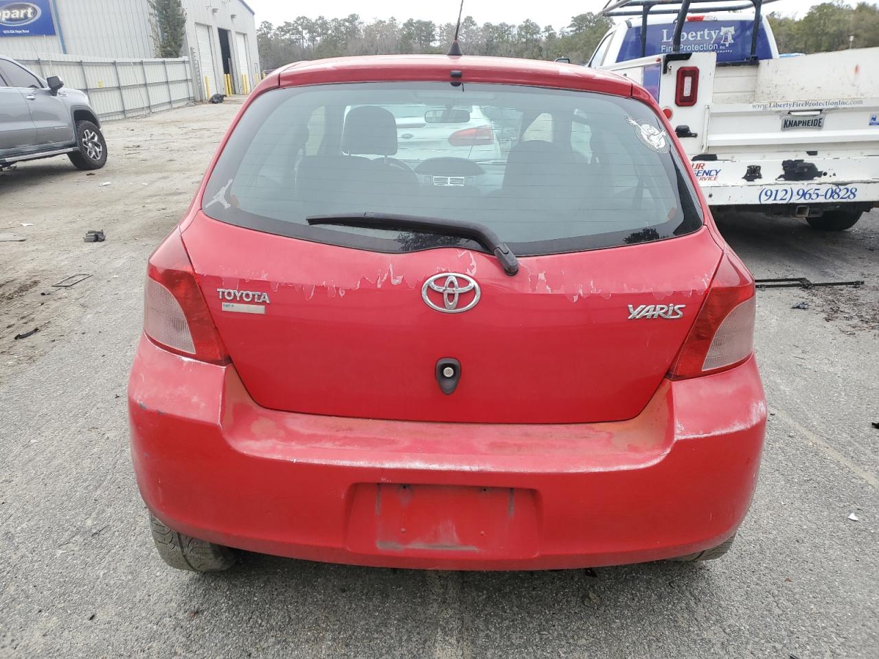 2007 Toyota Yaris VIN JTDJT923075095132 Copart auction photo, frame damage damage thumbnail 6