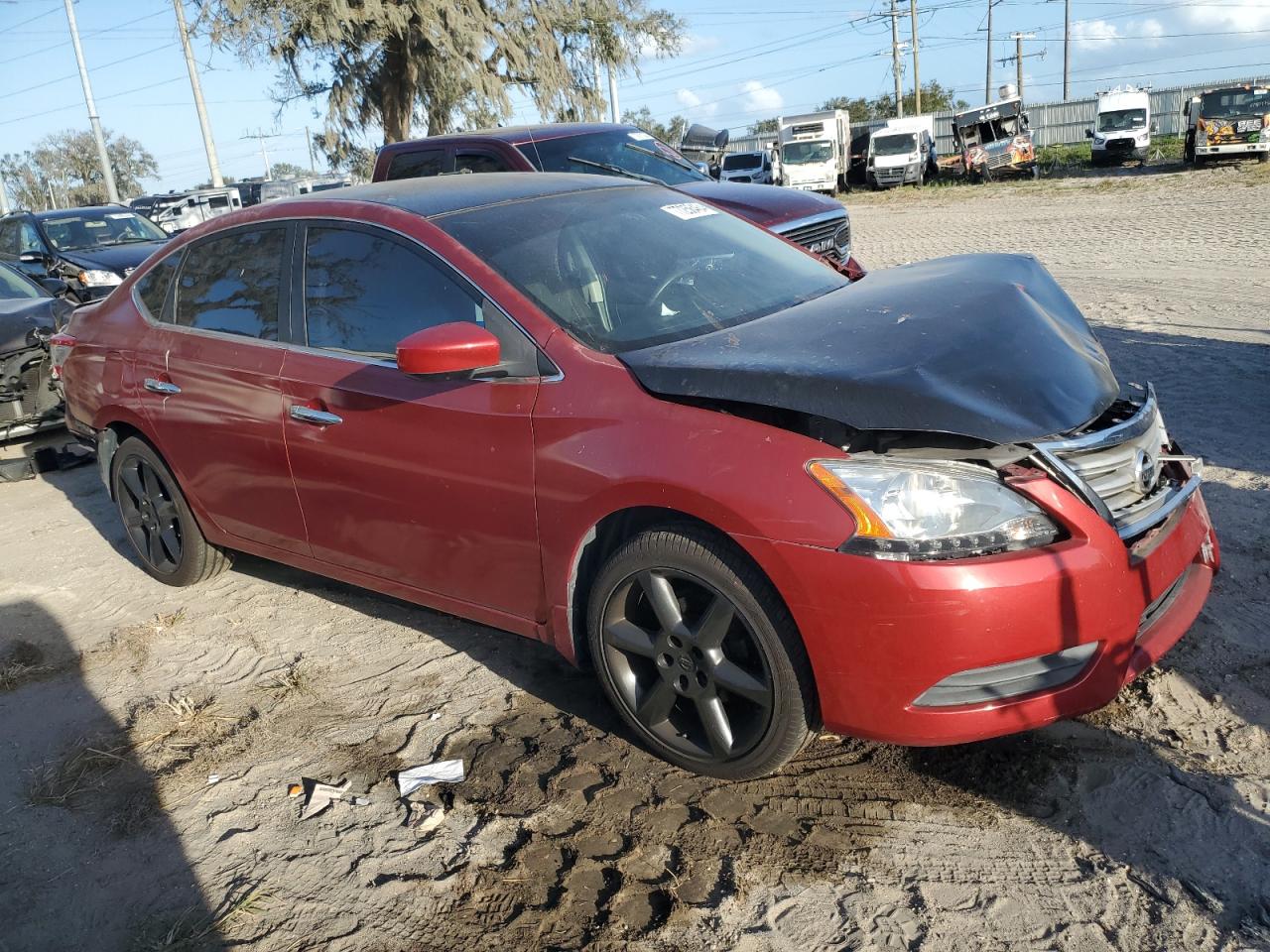 2014 Nissan Sentra VIN 3N1AB7AP4EY259352 Copart auction photo, front end / rear end damage thumbnail 4