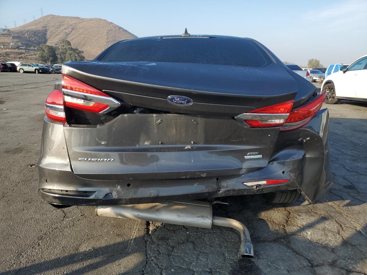2019 Ford Fusion VIN 3FA6P0HD4KR114623 Copart auction photo, rear end damage thumbnail 6