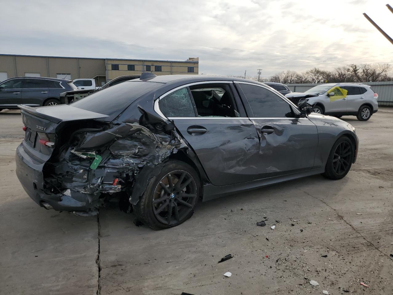 2019 BMW 3er VIN 3MW5R1J50K8B01198 Copart auction photo, all over / hail damage thumbnail 3