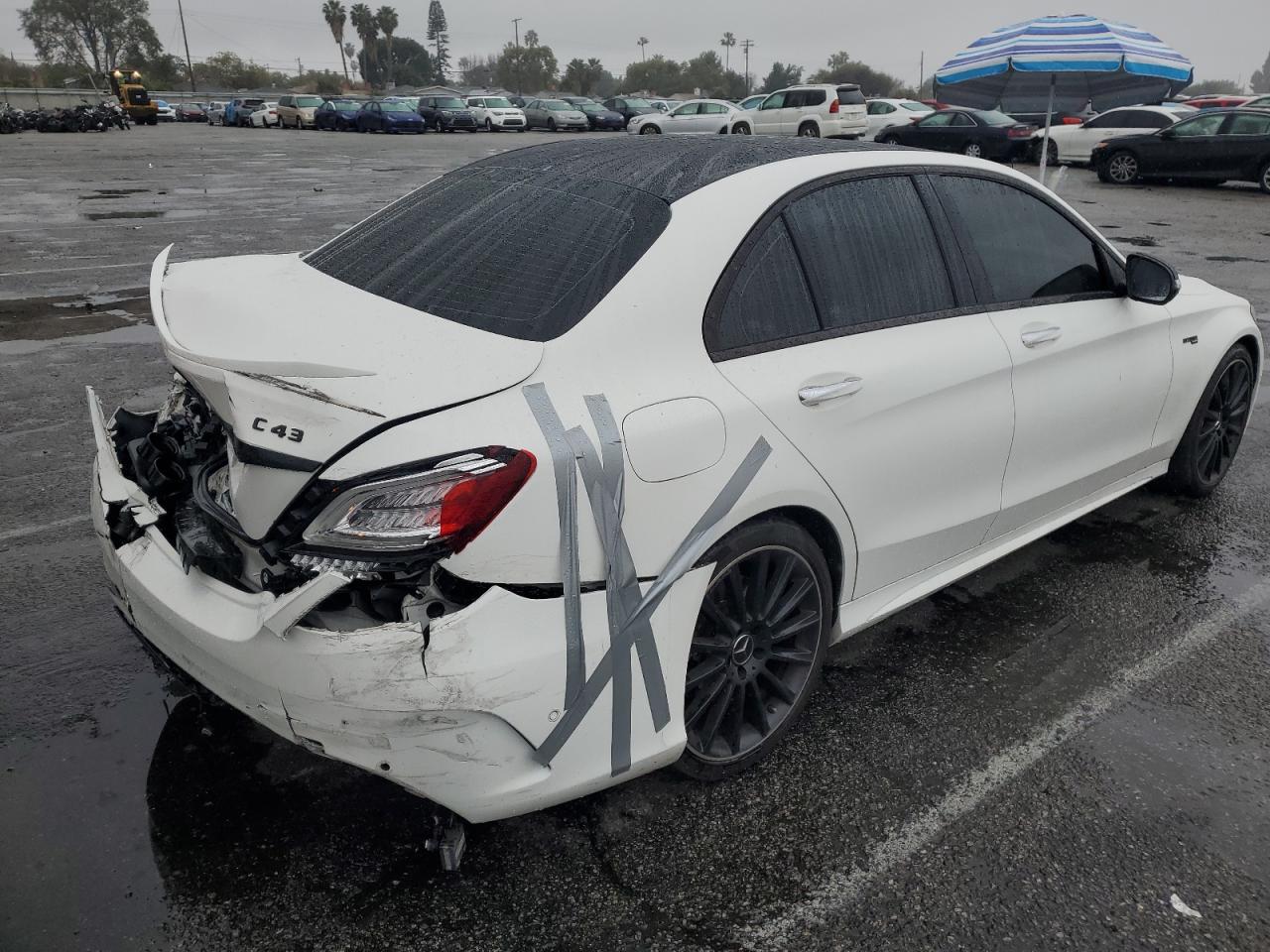 2019 Mercedes-Benz C-klasse VIN 55SWF6EB3KU285091 Copart auction photo, rear end damage thumbnail 3