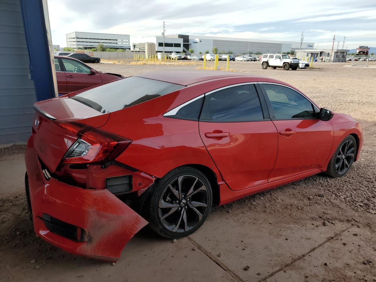 2019 Honda Civic VIN 2HGFC2F85KH601110 Copart auction photo, rear end damage thumbnail 3