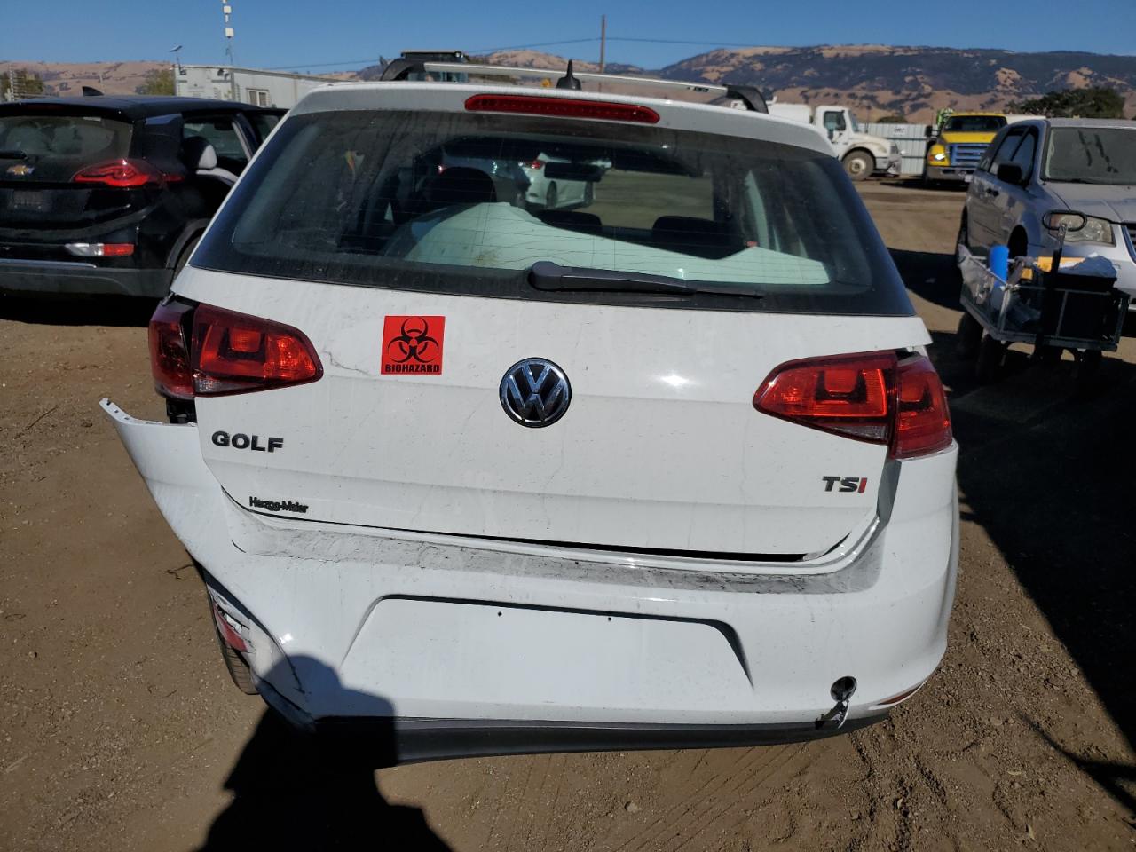 2017 Volkswagen Golf VIN 3VW117AU3HM015786 Copart auction photo, all over damage thumbnail 6