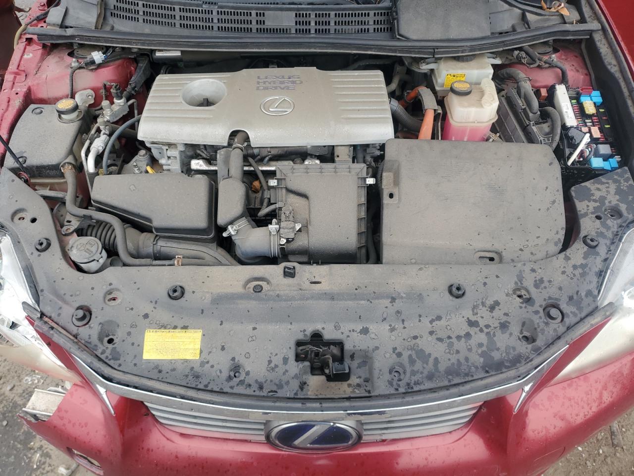 2012 Lexus CT VIN JTHKD5BH1C2101830 Copart auction photo, front end / side damage thumbnail 11