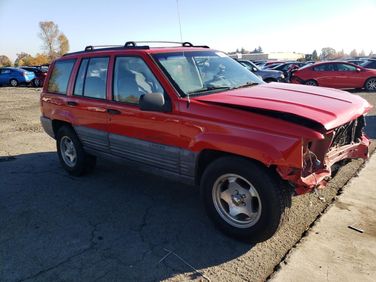 1998 Jeep Grand Cherokee VIN 1J4GZ58S3WC245142 Copart auction photo, front end damage thumbnail 4