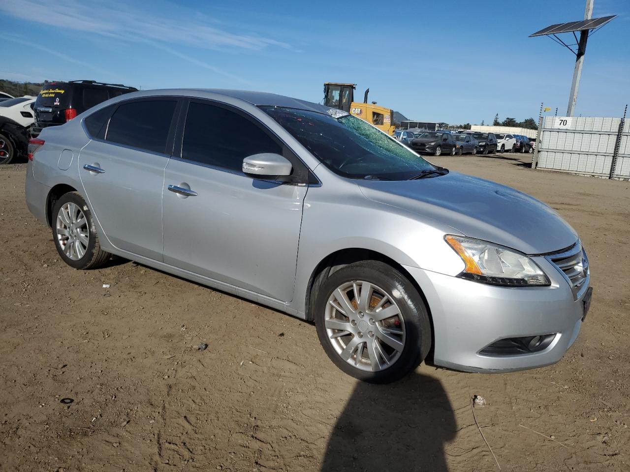 2014 Nissan Sentra VIN 3N1AB7APXEY202119 Copart auction photo, front end / top/roof damage thumbnail 4