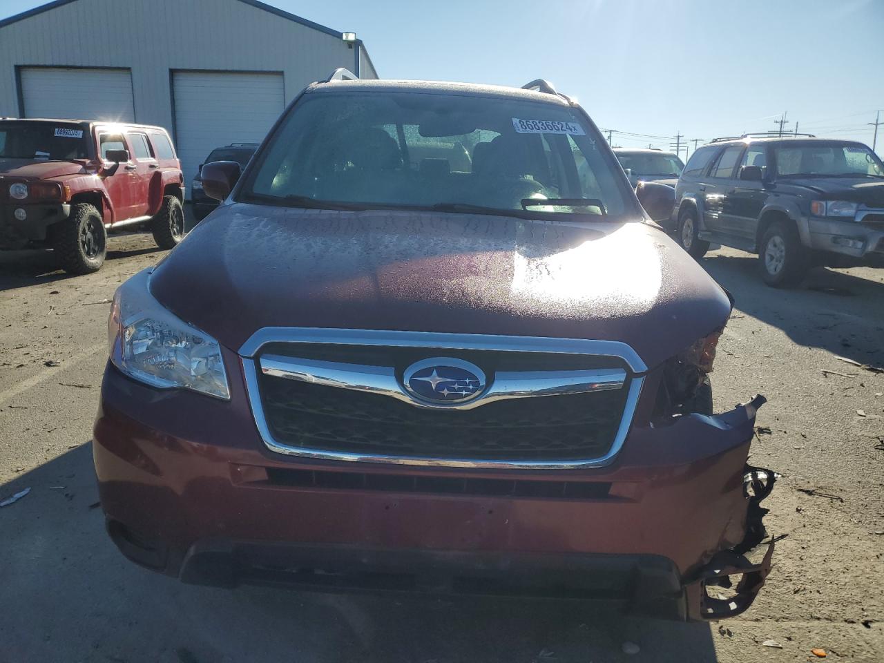 2016 Subaru Forester VIN JF2SJADC7GH440889 Copart auction photo, front end / undercarriage damage thumbnail 5