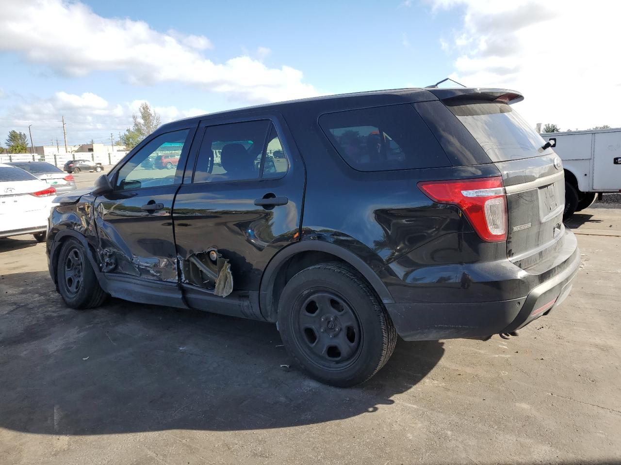 2015 Ford Explorer VIN 1FM5K8AR8FGA78467 Copart auction photo, front end / side damage thumbnail 2