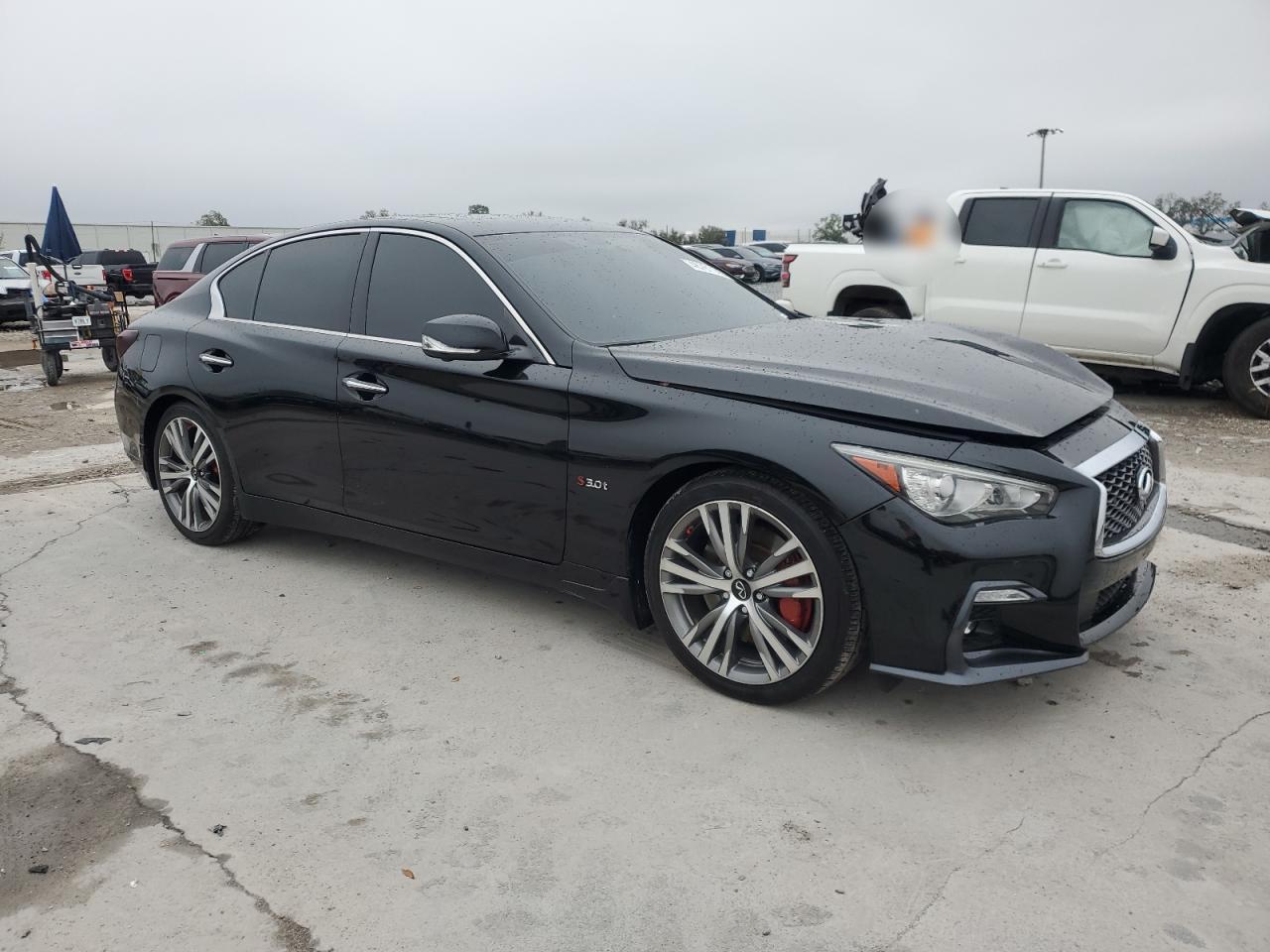 2020 Infiniti Q50 VIN JN1EV7AP7LM200272 Copart auction photo, front end / side damage thumbnail 4