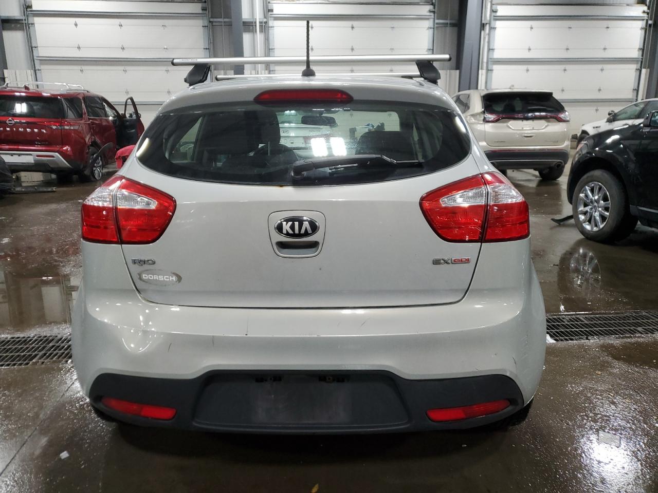 2013 KIA Rio VIN KNADN5A38D6203758 Copart auction photo, front end / side damage thumbnail 6