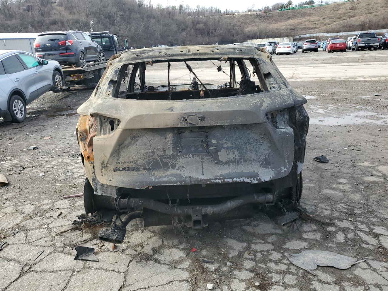 2019 Chevrolet Blazer VIN 3GNKBJRS3KS588928 Copart auction photo, burn damage thumbnail 6