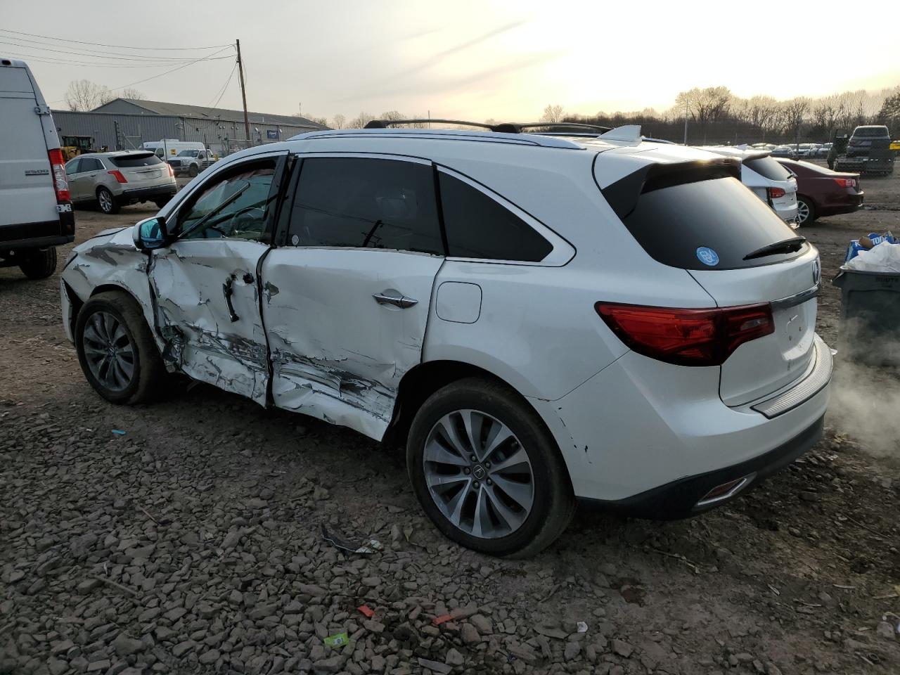 2014 Acura MDX VIN 5FRYD4H45EB048395 Copart auction photo, side damage thumbnail 2