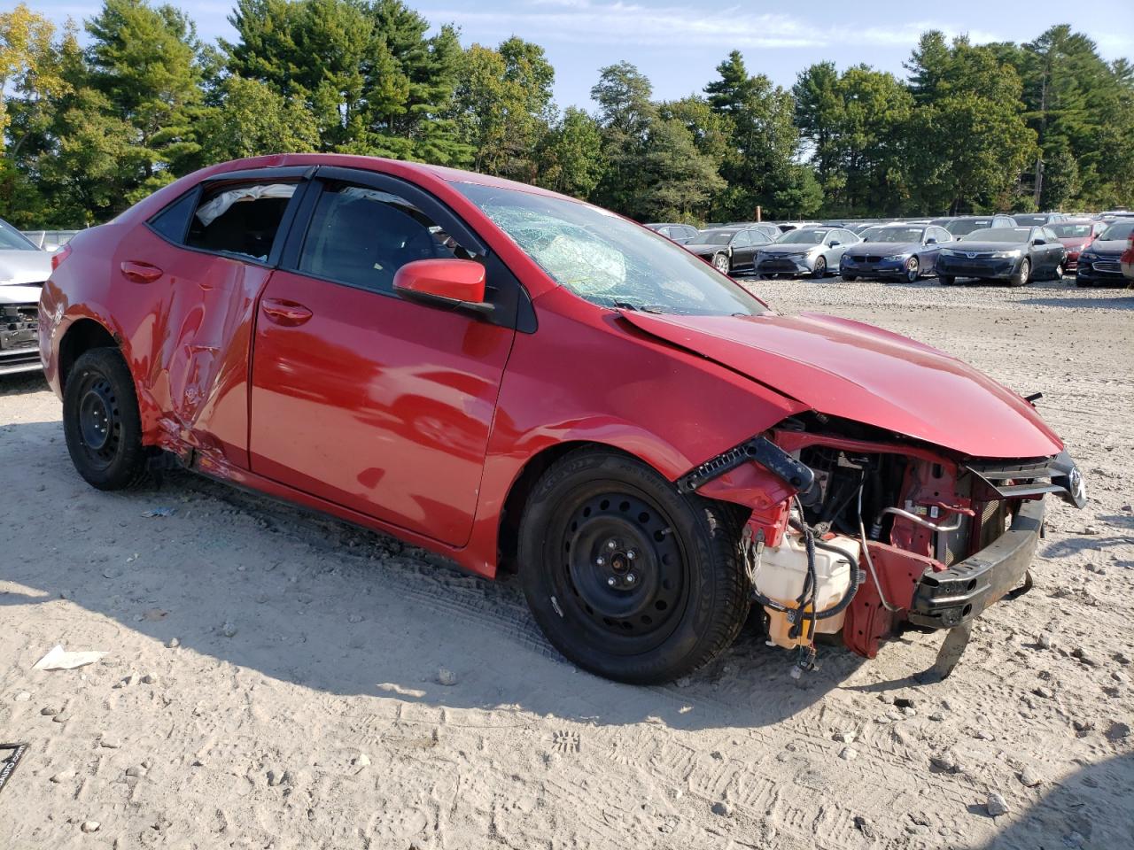2014 Toyota Corolla VIN 2T1BURHE7EC041692 Copart auction photo, front end / side damage thumbnail 4