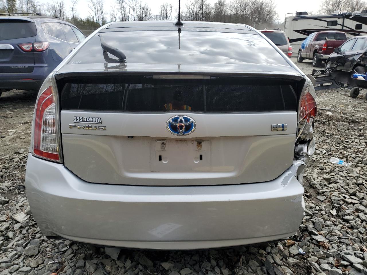 2012 Toyota Prius VIN JTDKN3DU9C5537532 Copart auction photo, rear end / front end damage thumbnail 6