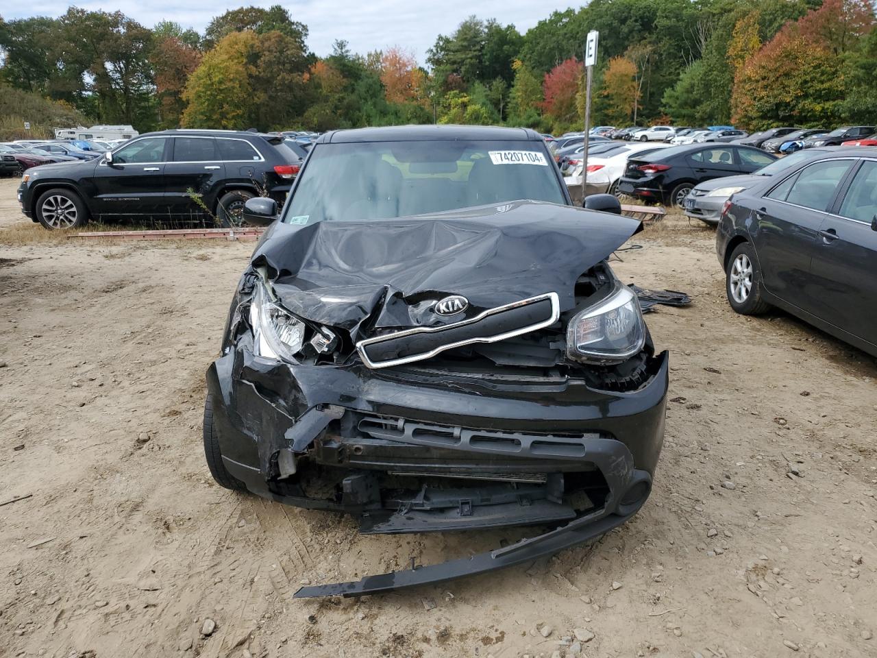 2015 KIA Soul VIN KNDJN2A21F7761704 Copart auction photo, front end damage thumbnail 5